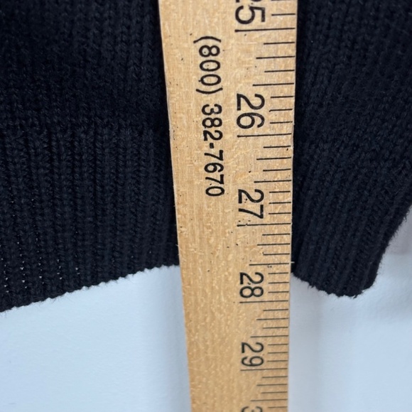 VTG Leon Levin Cardigan L Lady Jacket Cotton Black Gold Button Preppy Old Money - Picture 6 of 9